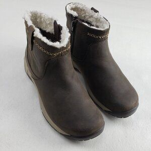 Merrell Encore 4 Waterproof Boot Womens 11 W Brown Leather Insulated Bluff Polar